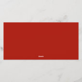 レトロクラシックレッドクリスマストラッ素朴ク挨拶 シーズンカード (裏面)