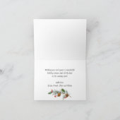 レトロクラシックレッド素朴トラッククリスマスグリーティング シーズンカード (内部)