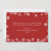 レトロクラシックレッド素朴トラッククリスマスグリーティング シーズンカード (裏面)