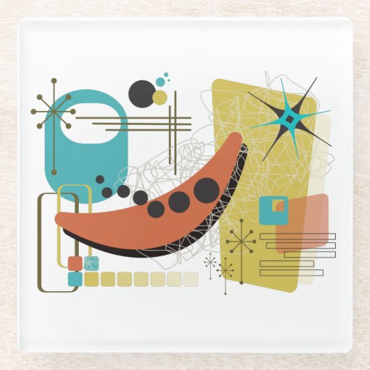 レトロクラシックレドゥックスコースター ガラスコースター (正面)