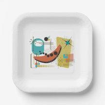 レトロクラシックレドゥックス7インチラウンド紙プレート