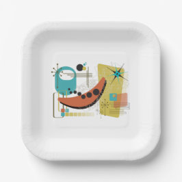 レトロクラシックレドゥックス7インチラウンド紙プレート ペーパープレート