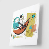 レトロクラシックレドゥックス スクエア壁時計 (傾斜)