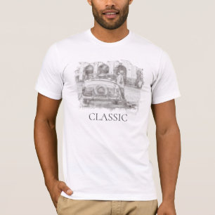 *~*レトロクラシックヴィンテージアンティークカースケッチマン Tシャツ