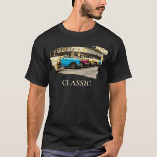 *~*レトロクラシックヴィンテージカラフルアンティーク車T- Tシャツ