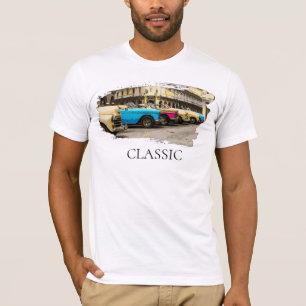 *~*レトロクラシックヴィンテージカラフルアンティーク車T- Tシャツ