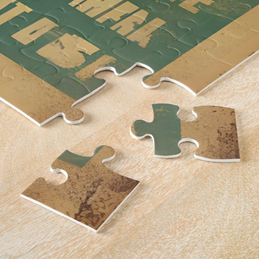 レトロクラシックヴィンテージカーのポスター ジグソーパズル (側面)