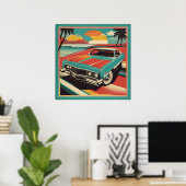 レトロクラシックヴィンテージカーのポスター ポスター (ホームオフィス)