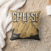 レトロクラシックヴィンテージグランジイエローチーズ クッション (ブランケット)