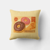 レトロクラシックヴィンテージグランジイエロードーナツ クッション (裏面)