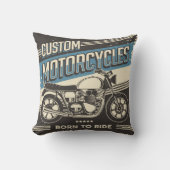 レトロクラシックヴィンテージグランジカスタムオートバイ クッション (正面)