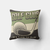 レトロクラシックヴィンテージグランジゴルフクラブ クッション (裏面)