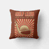 レトロクラシックヴィンテージグランジゴルフパット クッション (裏面)