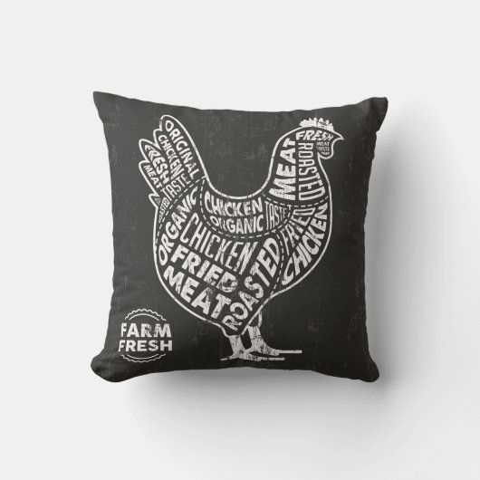レトロクラシックヴィンテージグランジチキン クッション (正面)