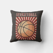 レトロクラシックヴィンテージグランジバスケットボール クッション (裏面)