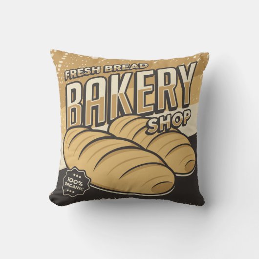 レトロクラシックヴィンテージグランジフレッシュパン クッション (正面)