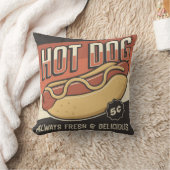レトロクラシックヴィンテージグランジフレッシュホットドッグ クッション (ブランケット)