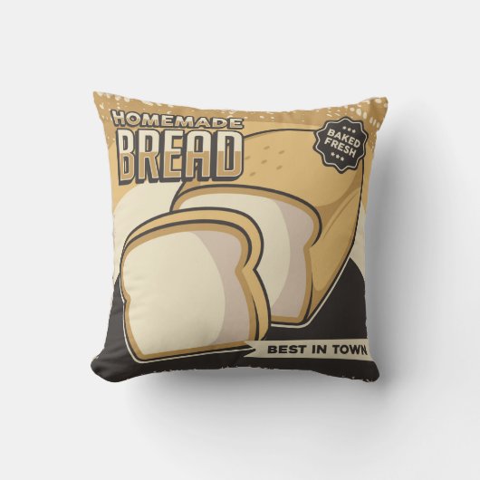 レトロクラシックヴィンテージグランジフレッシュホームパン クッション (正面)