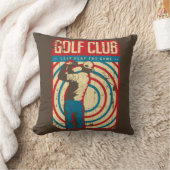 レトロクラシックヴィンテージグランジブラウンゴルファー クッション (ブランケット)