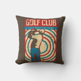 レトロクラシックヴィンテージグランジブラウンゴルファー クッション