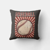レトロクラシックヴィンテージグランジ野球 クッション (裏面)