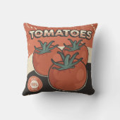 レトロクラシックヴィンテージグランジ野菜トマト クッション (裏面)