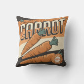 レトロクラシックヴィンテージグランジ野菜ニンジン クッション (裏面)