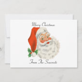 レトロクラシックヴィンテージサンタクリスマスパーティー 招待状 (裏面)