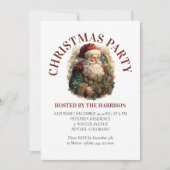 レトロクラシックヴィンテージサンタクロース 招待状 (正面)