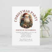 レトロクラシックヴィンテージサンタクロース 招待状 (スタンド正面)