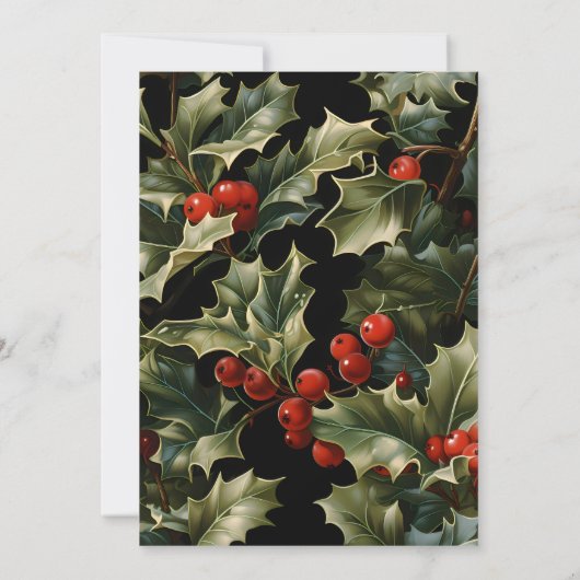 レトロクラシックヴィンテージサンタクロース 招待状 (裏面)