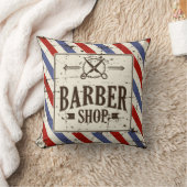 レトロクラシックヴィンテージシンプル理容師ショップ クッション (ブランケット)