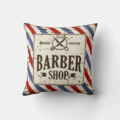 レトロクラシックヴィンテージシンプル理容師ショップ クッション (裏面)