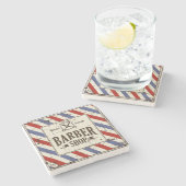 レトロクラシックヴィンテージシンプル理容師ショップ ストーンコースター (横)