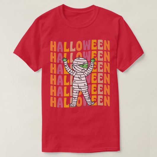 レトロクラシックヴィンテージスタイルハロウィー Tシャツ (デザイン正面)