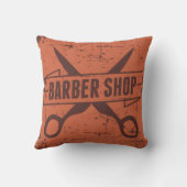 レトロクラシックヴィンテージ素朴理容師店 クッション (裏面)