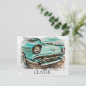 *~*レトロクラシックヴィンテージ絵を描アンティーク旧 ポストカード (スタンド正面)