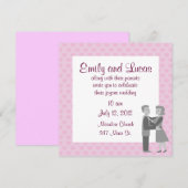 レトロクラシック受容結婚式招待状 招待状 (正面/裏面)