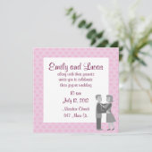 レトロクラシック受容結婚式招待状 招待状 (スタンド正面)