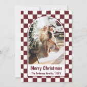 レトロクラシック家族写真クリスマスカード シーズンカード (正面)