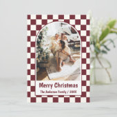レトロクラシック家族写真クリスマスカード シーズンカード (スタンド正面)