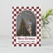 レトロクラシック家族写真クリスマスカード シーズンカード (スタンド正面)