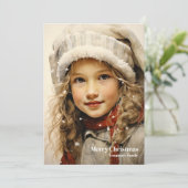 レトロクラシック小さな女の子フェスティバル装飾 シーズンカード (スタンド正面)