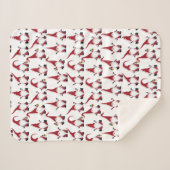 レトロクラシック小妖精や小人格言クリスマス シェルパブランケット (正面(横))