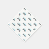 レトロクラシック車のヴィンテージ水の色パターン スタンダードカクテルナプキン (角)