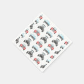 レトロクラシック車のヴィンテージ水の色パターン スタンダードカクテルナプキン (角)