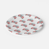 レトロクラシック車のヴィンテージ水の色パターン ペーパープレート (アングル)