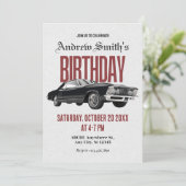 レトロクラシック車の誕生日 招待状 (スタンド正面)