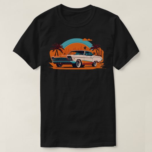 レトロクラシック車 Tシャツ (デザイン正面)