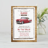 レトロクラシック退職招待状 招待状 (スタンド正面)